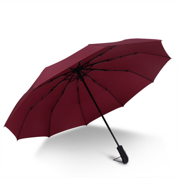 B-M-W Three Folding 10 Ribs UV  Sunny and Rainy Umbrella